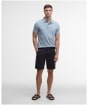Men's Barbour Lightweight Short Sleeve Sports Cotton Polo Shirt - Mineral Blue