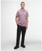 Men's Barbour International Evan Tipped Polo Shirt - Elderberry
