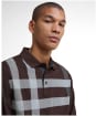 Men's Barbour Blaine Tailored Long Sleeve Polo Shirt - Dark Oak