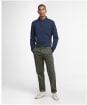 Men's Barbour Premium Corpatch Tailored Long Sleeve Polo Shirt - Navy