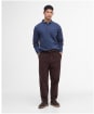 Men's Barbour Farmwell Tailored Long Sleeve Polo Shirt - Navy