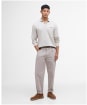 Men's Barbour Farmwell Tailored Long Sleeve Polo Shirt - Washed Stone