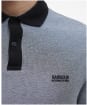 Men's Barbour International Morley Oxford Polo Shirt - Black / Whisper White