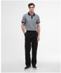 Men's Barbour International Morley Oxford Polo Shirt - Black / Whisper White