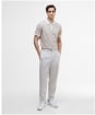 Men's Barbour International Morley Oxford Polo Shirt - Whisper White / Brindle