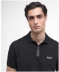 Men's Barbour International Baynes Knit Placket Polo Shirt - Black