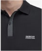Men's Barbour International Baynes Knit Placket Polo Shirt - Black