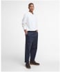 Men's Barbour Waketown Tailored Long Sleeve Polo Shirt - Whisper White