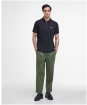 Men's Barbour International Innes Interlock Polo Shirt - Black
