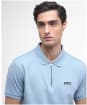 Men's Barbour International Innes Interlock Polo Shirt - Cool Blue