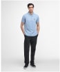 Men's Barbour International Innes Interlock Polo Shirt - Cool Blue