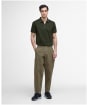 Men's Barbour International Alfred Jacquard Stripe Polo Shirt - Sage