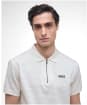 Men's Barbour International Alfred Jacquard Stripe Polo Shirt - Whisper White