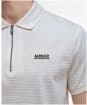 Men's Barbour International Alfred Jacquard Stripe Polo Shirt - Whisper White