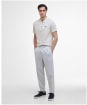 Men's Barbour International Alfred Jacquard Stripe Polo Shirt - Whisper White
