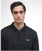 Men's Barbour International Innes Long Sleeve Interlock Polo Shirt - Black