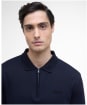 Men's Barbour International Innes Long Sleeve Interlock Polo Shirt - Navy