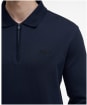 Men's Barbour International Innes Long Sleeve Interlock Polo Shirt - Navy