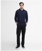 Men's Barbour International Innes Long Sleeve Interlock Polo Shirt - Navy