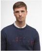 Men's Barbour Wynter Crew Neck Sweatshirt - NAVY/WINTERBERRY