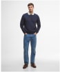 Men's Barbour Wynter Crew Neck Sweatshirt - NAVY/WINTERBERRY
