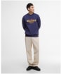 Men's Barbour International Wall Crew Sweatshirt - Royal Blue
