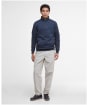 Men's Barbour Lambeth Interlock Half Zip Sweatshirt - Navy