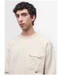 Men's Barbour Leazes Crew Neck Sweatshirt - Ecru