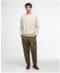 Men's Barbour Leazes Crew Neck Sweatshirt - Ecru