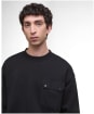Men's Barbour Leazes Crew Neck Sweatshirt - Black