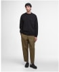 Men's Barbour Leazes Crew Neck Sweatshirt - Black