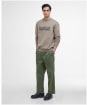 Men's Barbour International Bertie Blackstreak Logo Sweatshirt - Brindle
