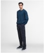 Men's Barbour International Grip Crew Neck Sweatshirt - Shaded Emerald