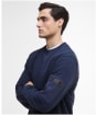 Men's Barbour International Grip Crew Neck Sweatshirt - Navy