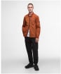 Men's Barbour International Inline Overshirt - Dark Ginger