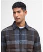 Men's Barbour Chapter Tailored Check Overshirt - Midnight Oak Tartan