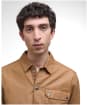 Men's Barbour Kippford Regular Canvas Overshirt - Bronze Brown