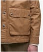 Men's Barbour Kippford Regular Canvas Overshirt - Bronze Brown
