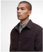 Men's Barbour Marlow Tailored Wool Blend Overshirt - Dark Oak