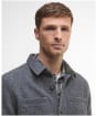Men's Barbour Marlow Tailored Wool Blend Overshirt - Dark Grey Marl