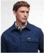 Men's Barbour Giles Regular Twill Overshirt - Navy