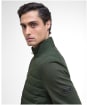Men's Barbour International Collins Baffle Quilted Sweatshirt - Sage