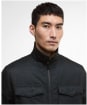 Men's Barbour International Check Distill Quilted Jacket - Black / Sage Check