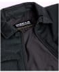 Men's Barbour International Check Distill Quilted Jacket - Black / Sage Check