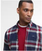 Men's Barbour Folley Tailored Shirt - Navy / Red