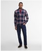 Men's Barbour Folley Tailored Shirt - Navy / Red