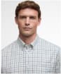 Men's Barbour Ashton Regular Tattersall Shirt - Mallard Green