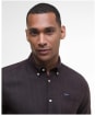 Men's Barbour Buckley Tailored Herringbone Shirt - Dark Oak