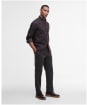 Men's Barbour Buckley Tailored Herringbone Shirt - Dark Oak