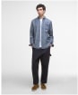 Men's Barbour Buckley Tailored Herringbone Shirt - Dark Navy